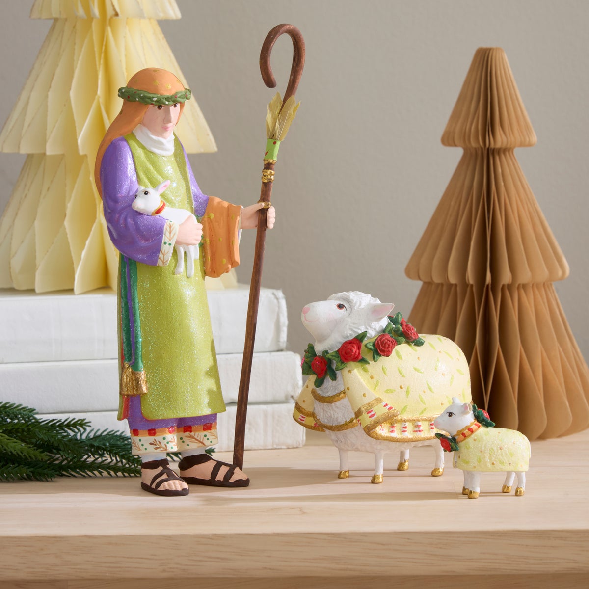 Patience Brewster Nativity Shepherd & Sheep Figures - Image 2