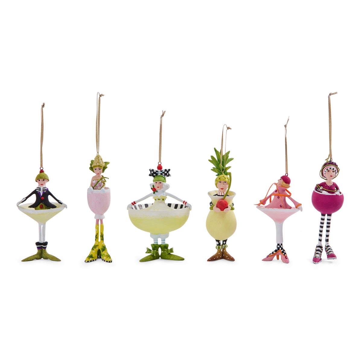 Patience Brewster Mini Cocktail Ornaments, Set of 6 - Image 3