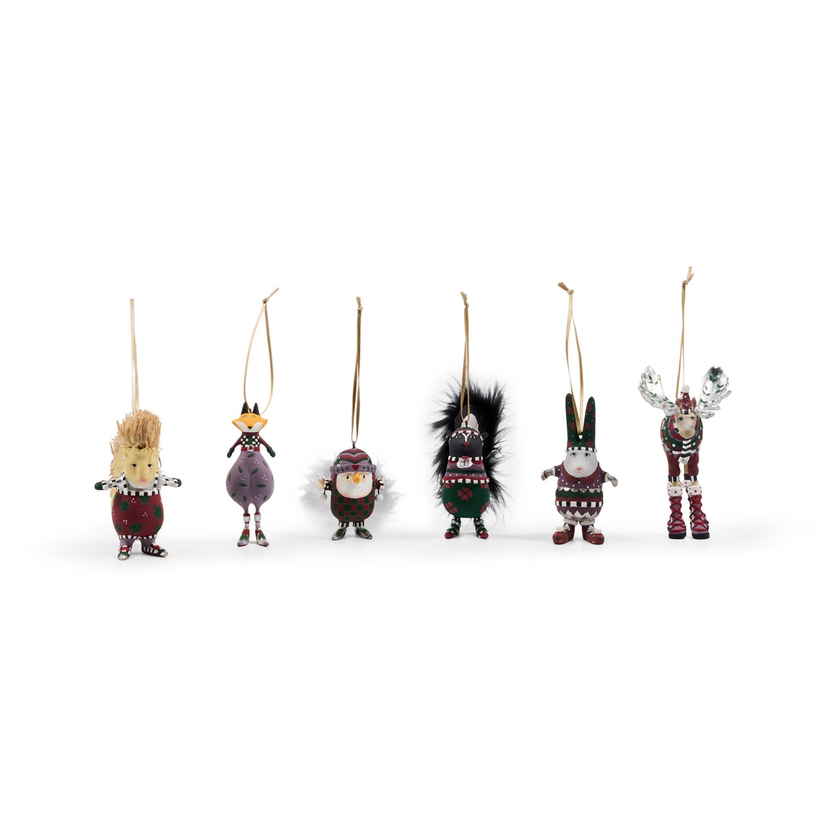 Patience Brewster Mooseltoe Mini Ornaments, Set of 6