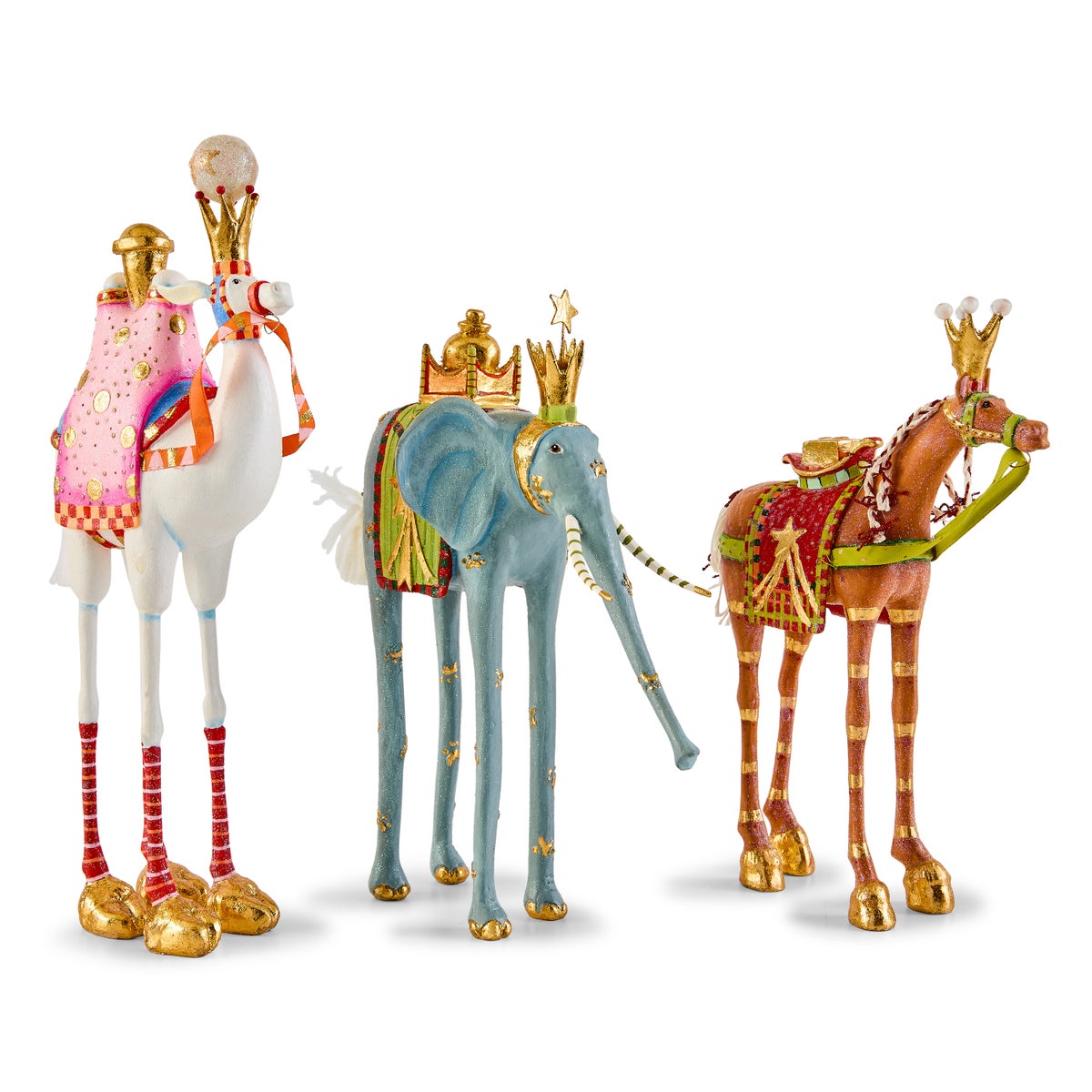 Patience Brewster Nativity Magi Animal Figures, Set of 3