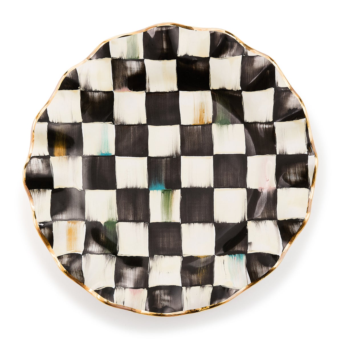 Courtly Check Ceramic Fluted Dessert Plate - Image 3