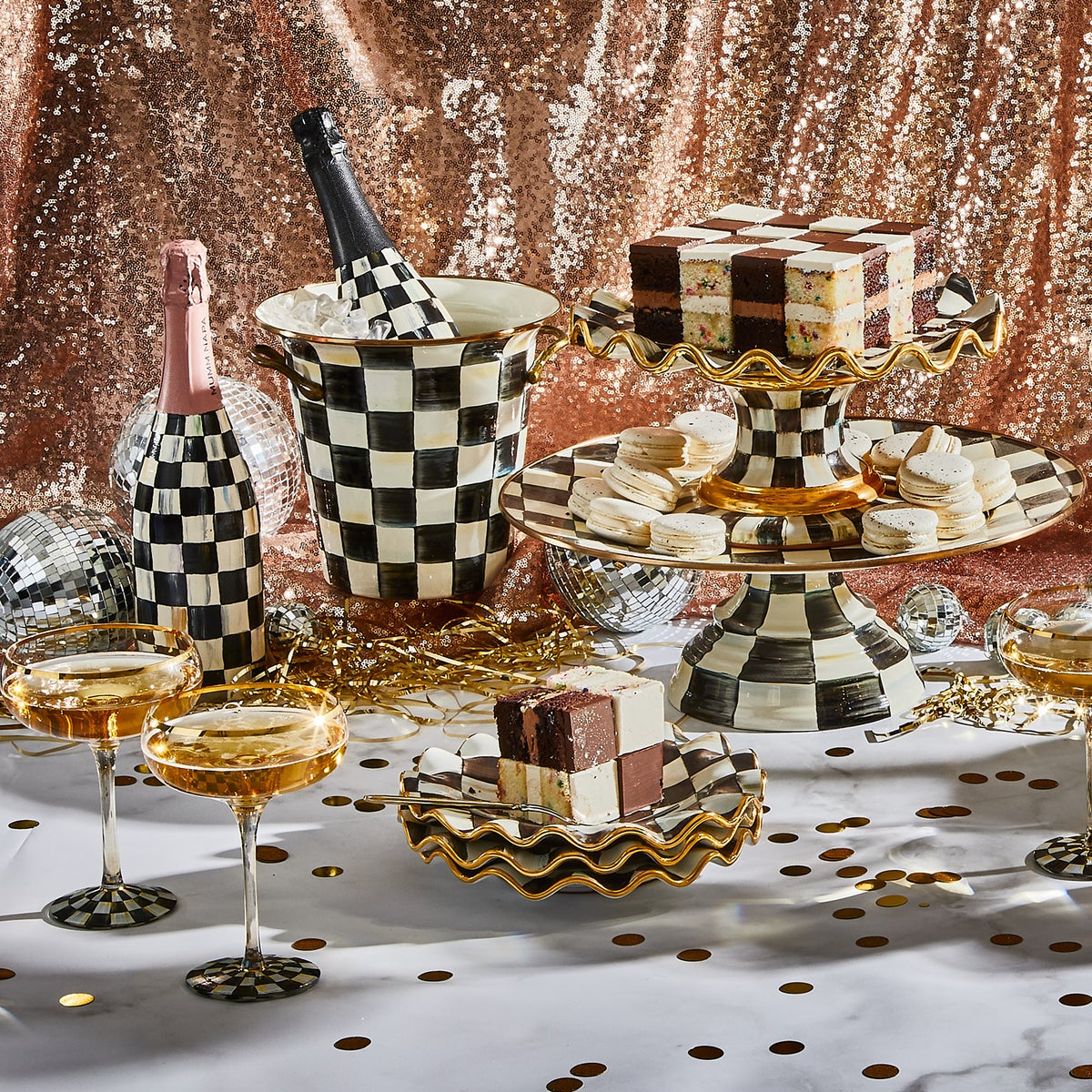 Courtly Check Ceramic Fluted Dessert Plate - Image 5