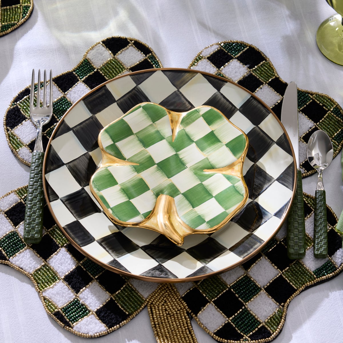 Lucky Check Clover Plate - Image 4