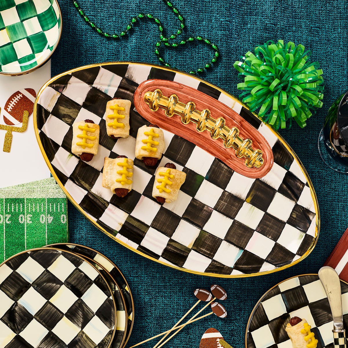 Courtly Check Football Platter - Image 6