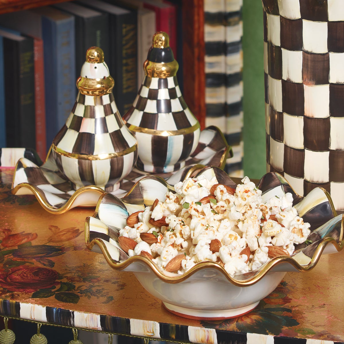 Courtly Check Ceramic Fluted Breakfast Bowl - Image 5