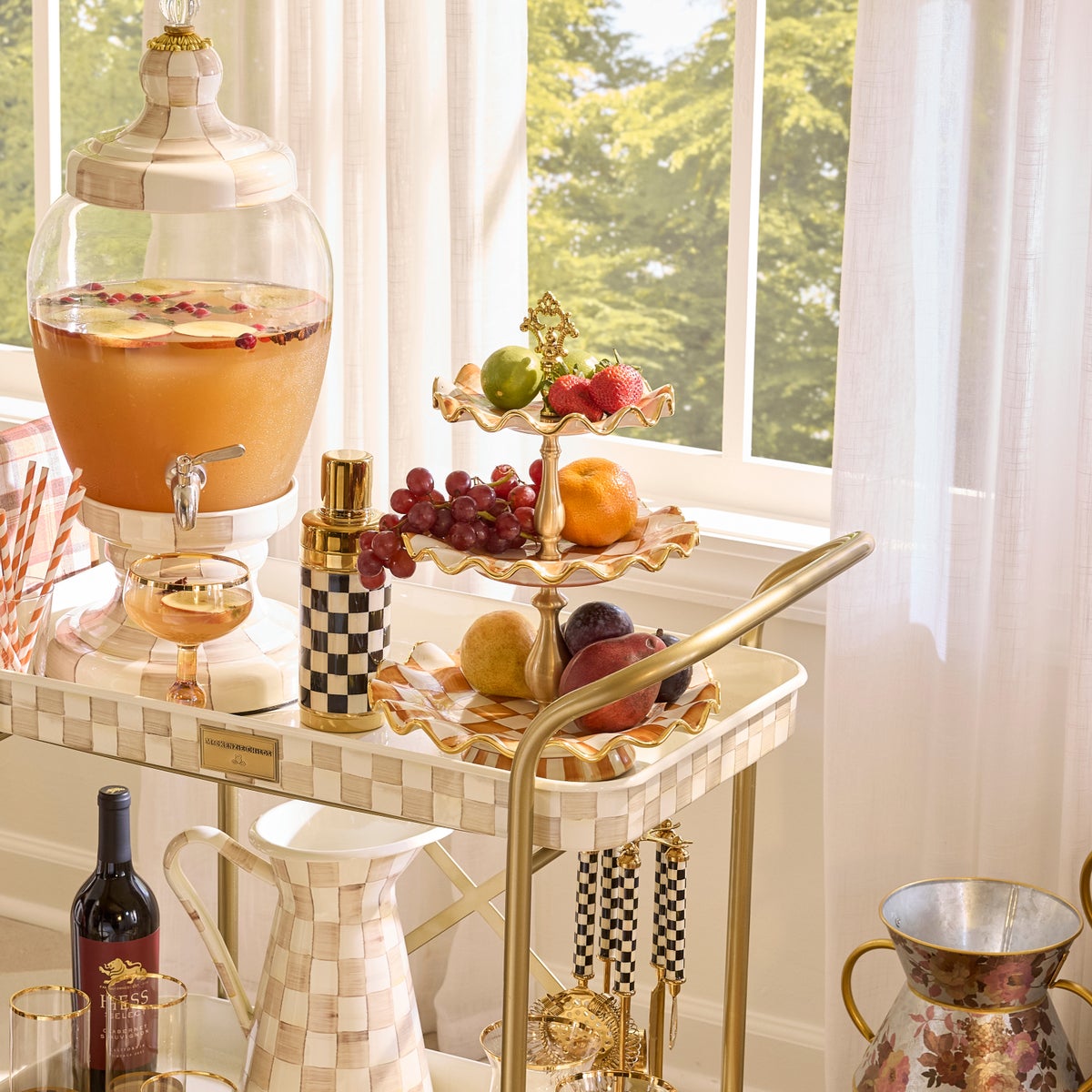 Ginger Check Ceramic Three Tier Sweet Stand - Image 4