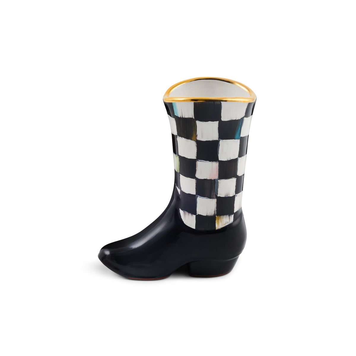 Lainey Wilson Courtly Check Cowgirl Boot Bud Vase - Image 3
