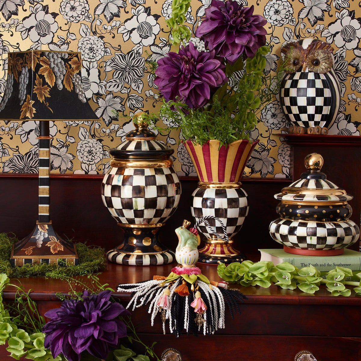 Courtly Check Ceramic Groovy Canister - Image 8