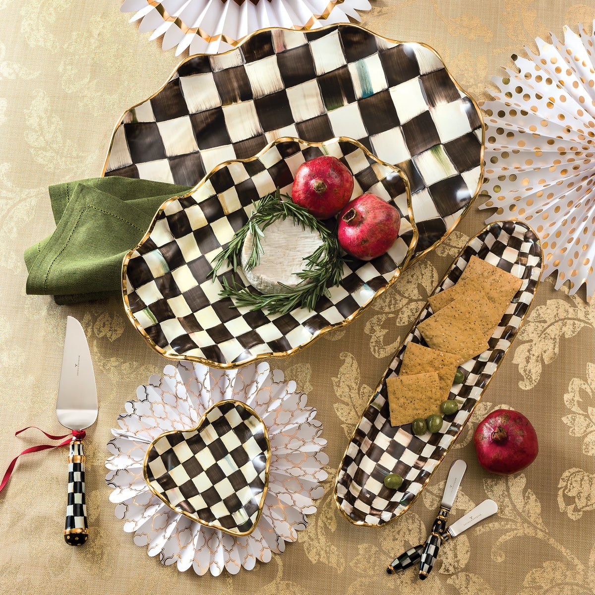 Courtly Check Ceramic Large Serving Platter - Image 4