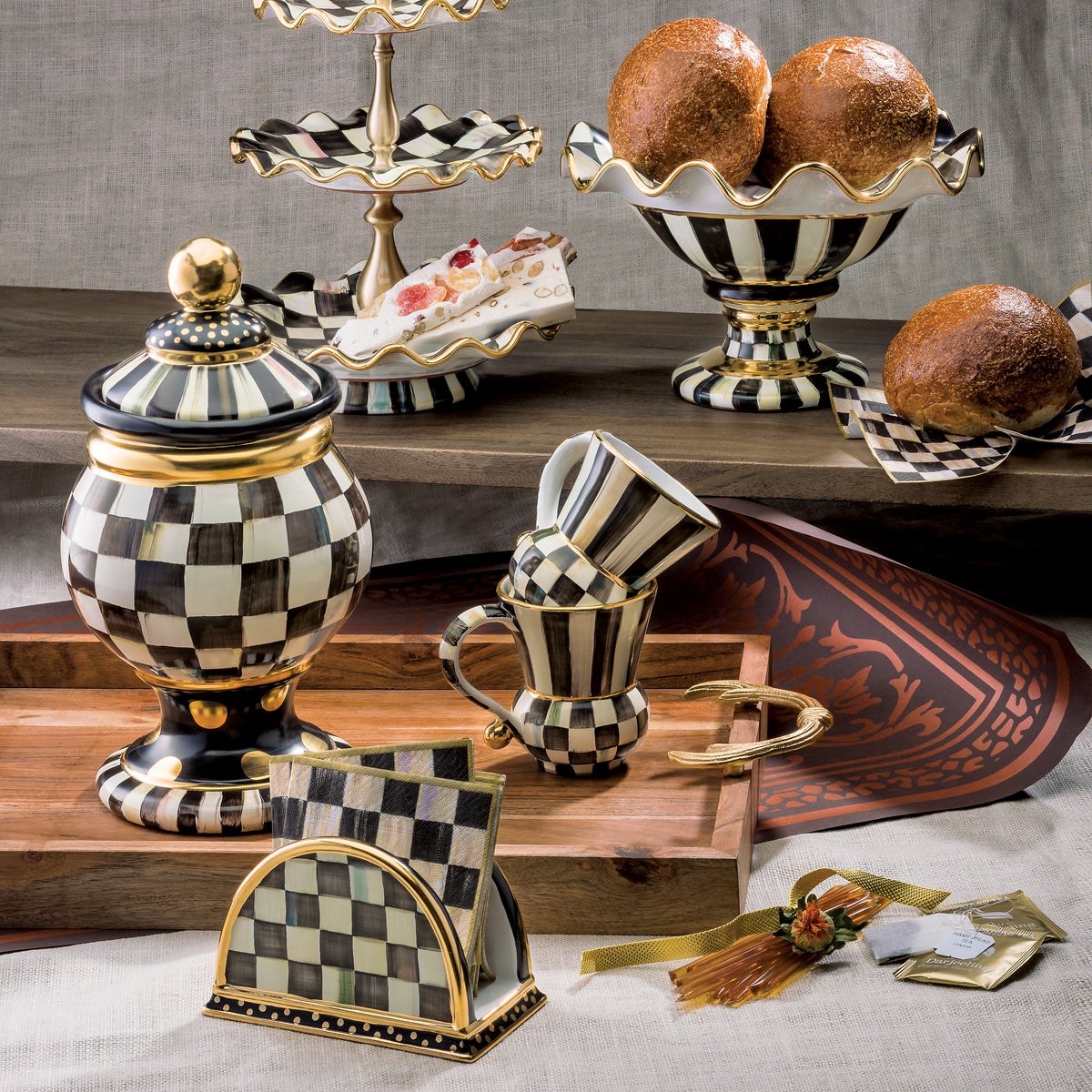 Courtly Check Ceramic Serving Platter - Image 3