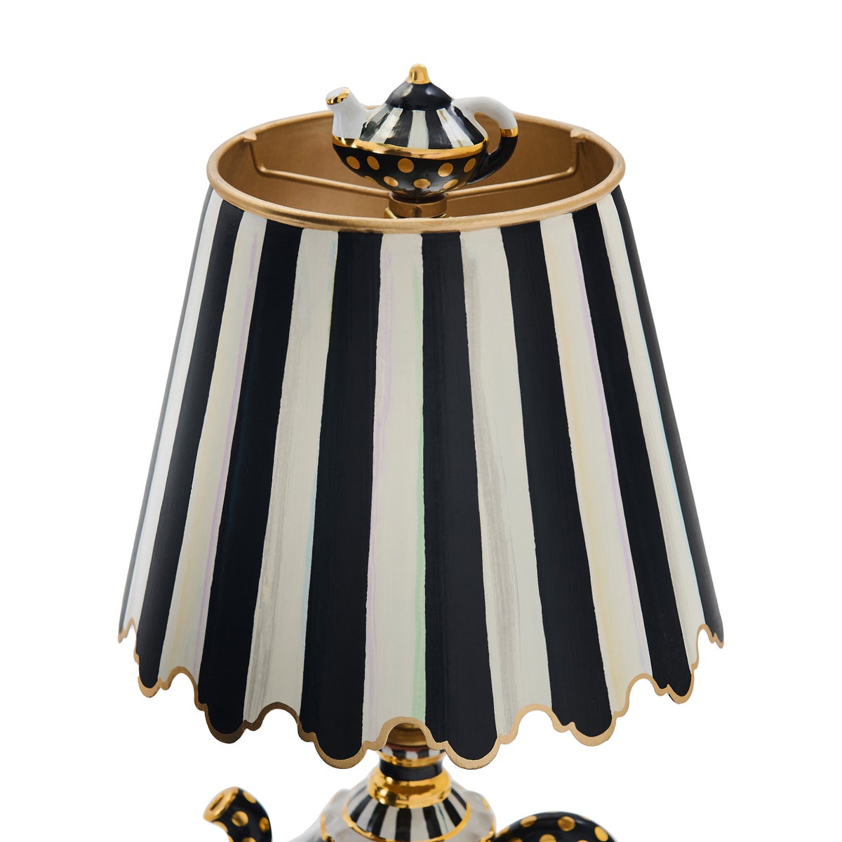 Courtly Check Ceramic Teapot Table Lamp - Image 5