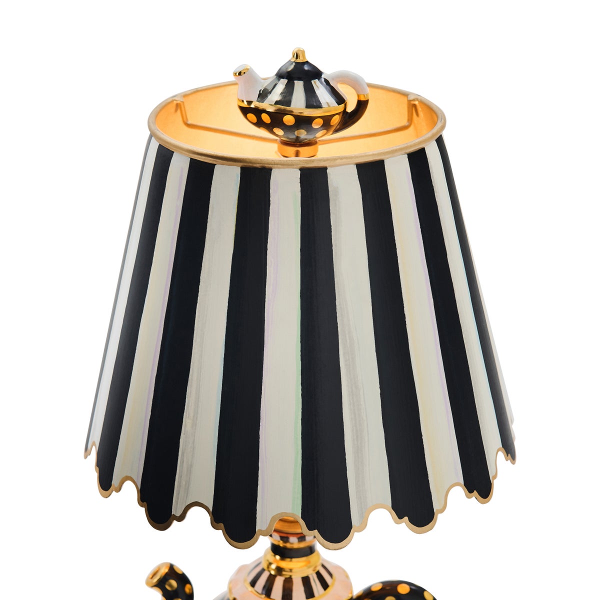 Courtly Check Ceramic Teapot Table Lamp - Image 6