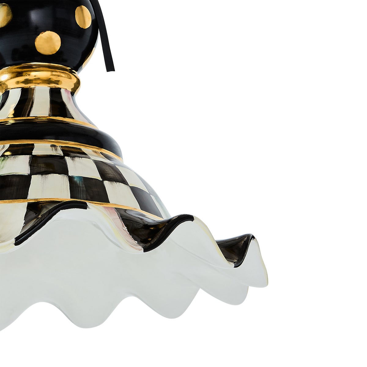 Courtly Check Medium Ceramic Pendant Lamp - Image 6