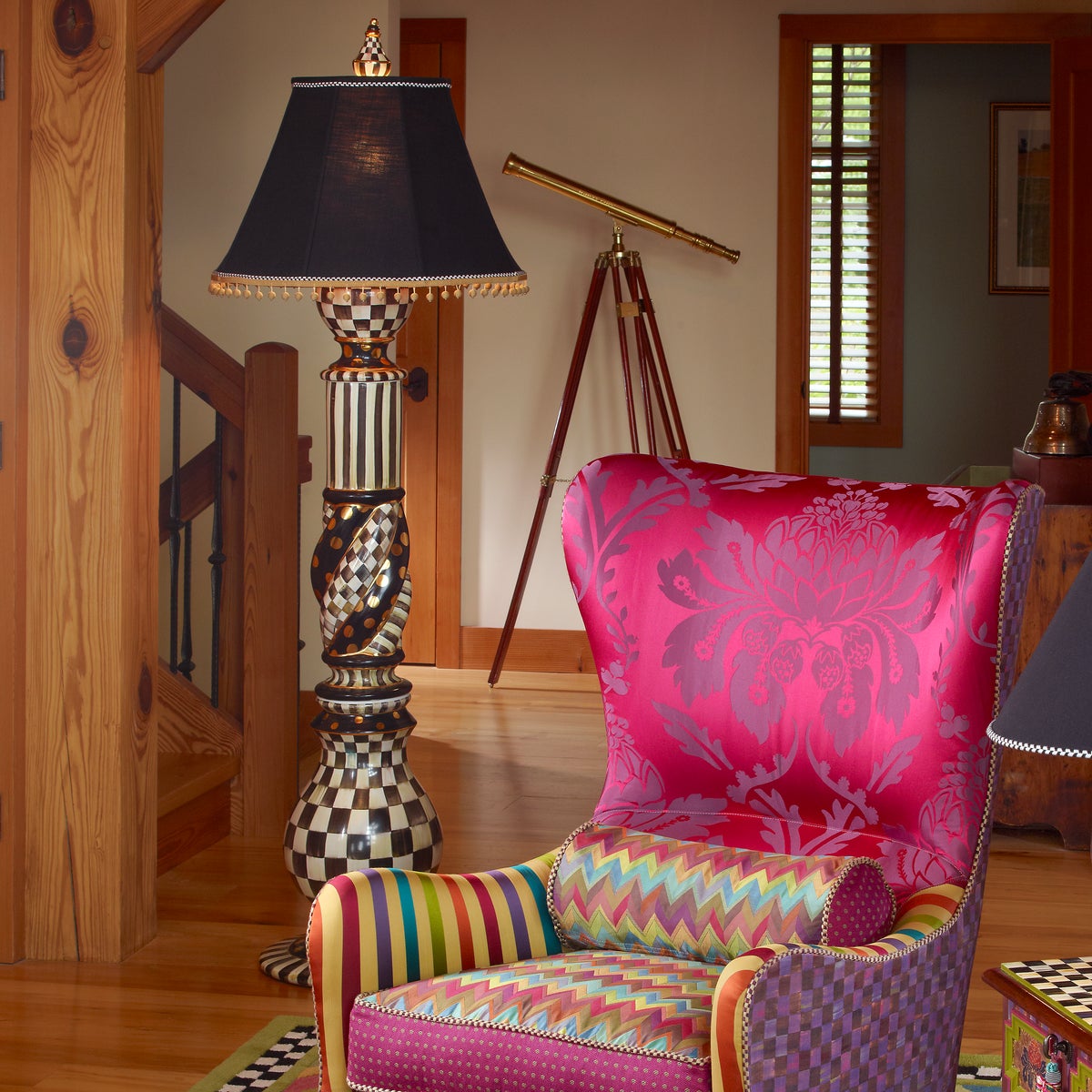 Courtly Check Ceramic Floor Lamp - Image 7