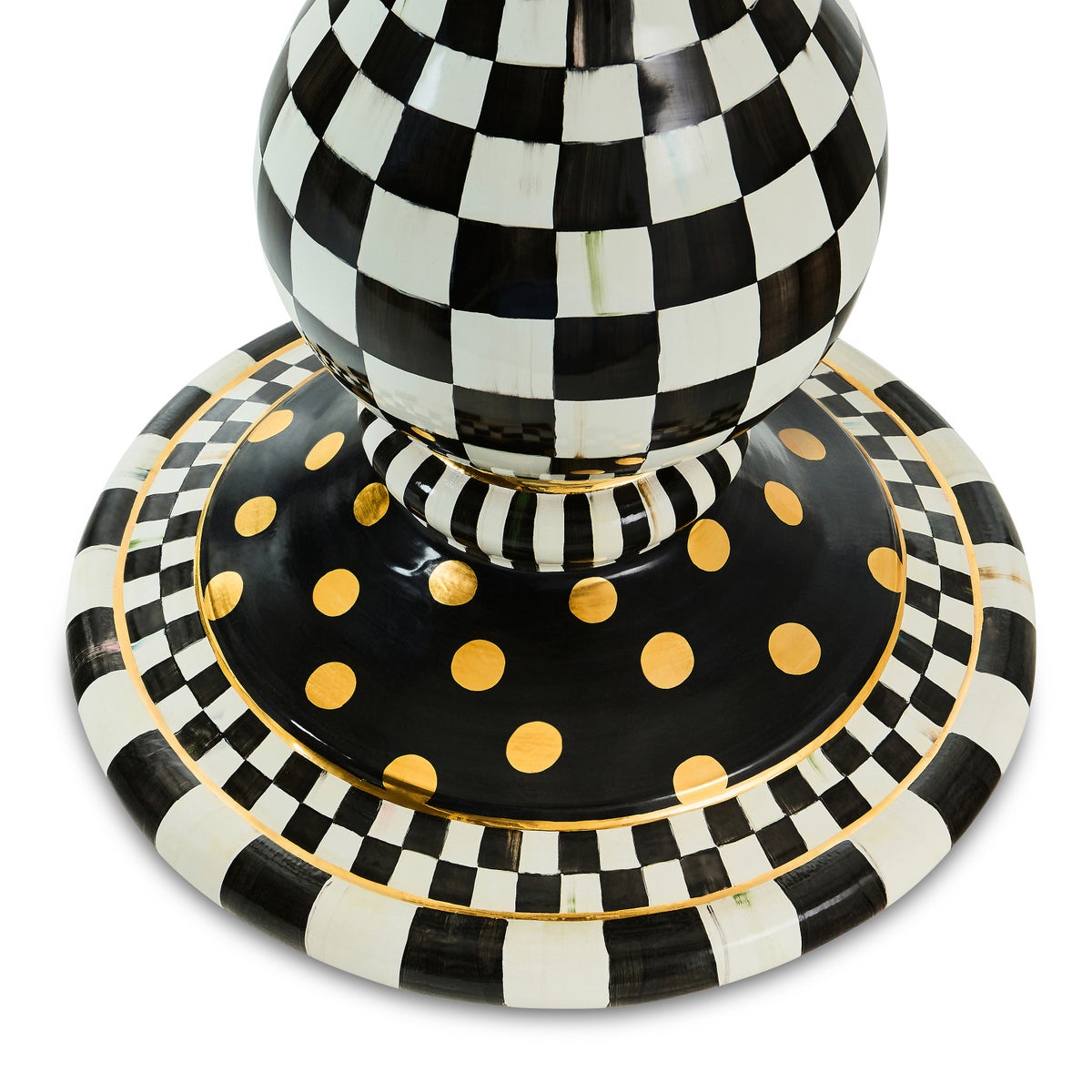 Courtly Check Ceramic Pedestal Table Base - Image 4