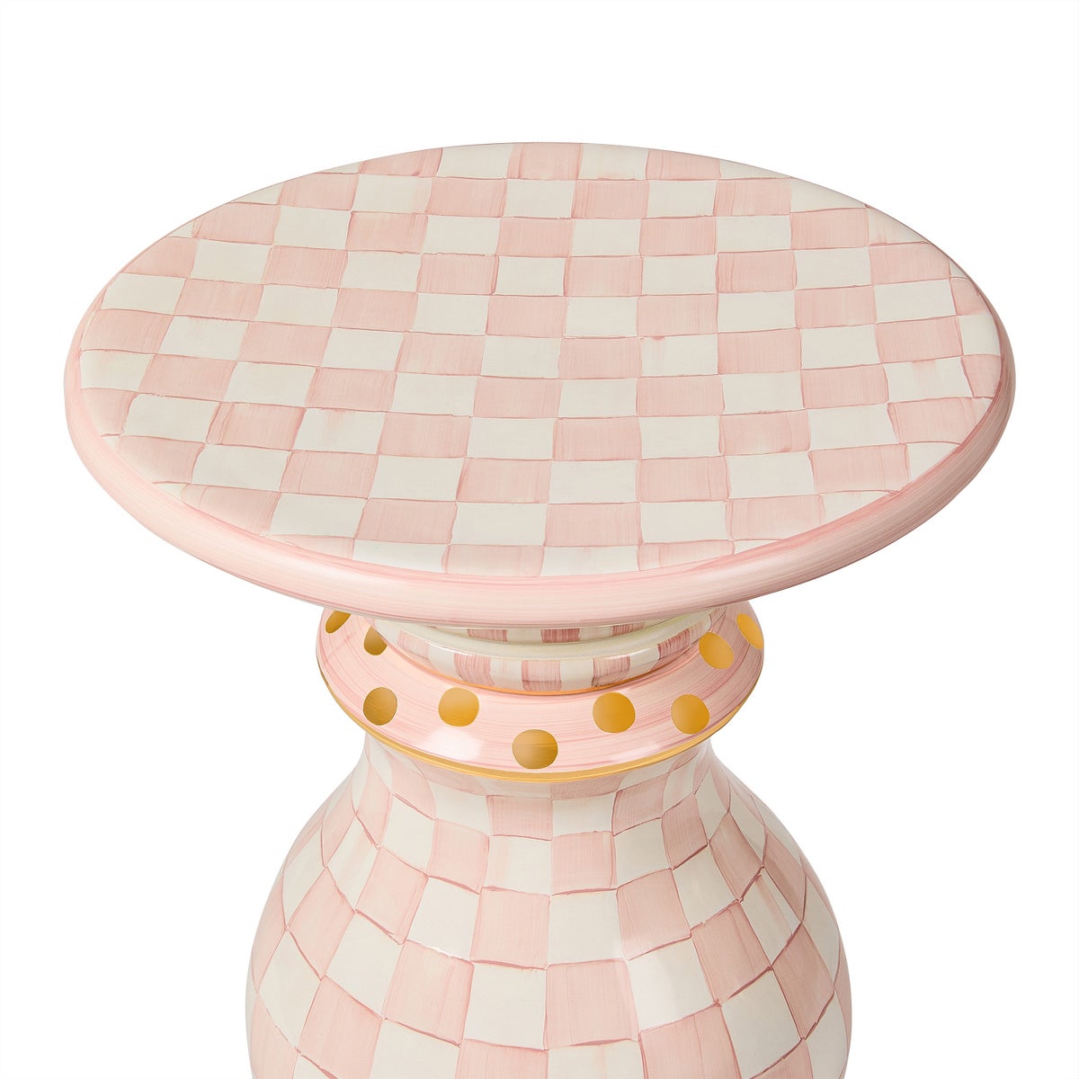 Rosy Check Ceramic Pedestal Table Base - Image 4