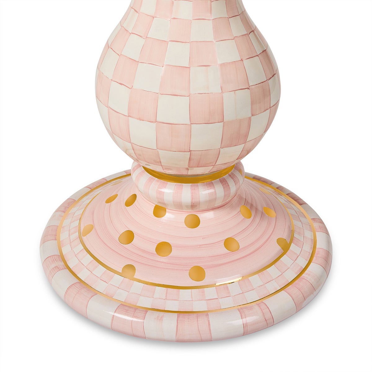Rosy Check Ceramic Pedestal Table Base - Image 6