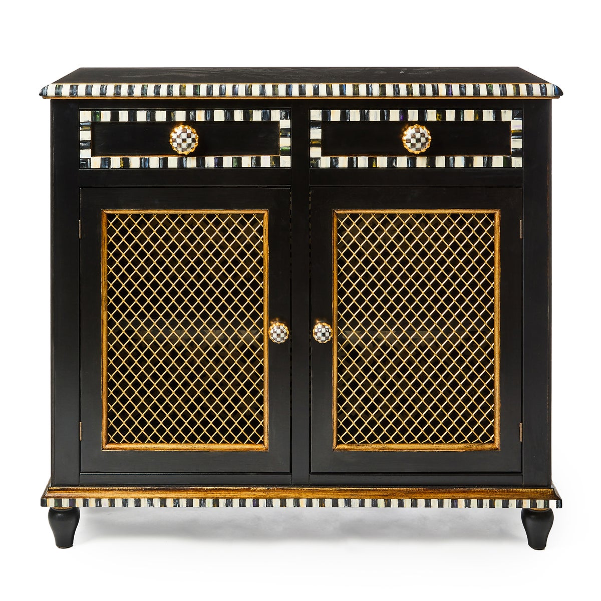 Courtly Criss-Cross Small Cabinet
