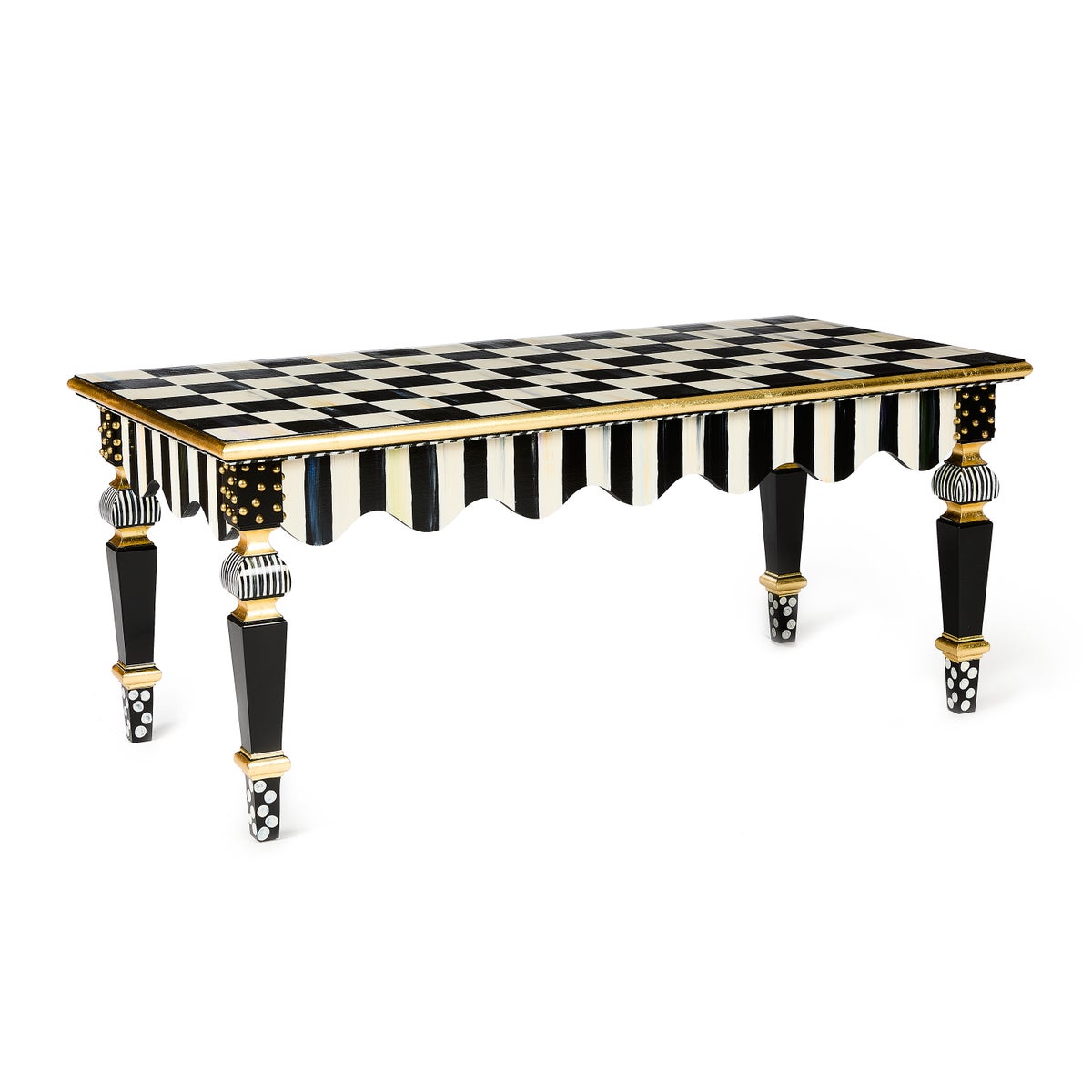 Courtly Check & Stripe Coffee Table - Image 3