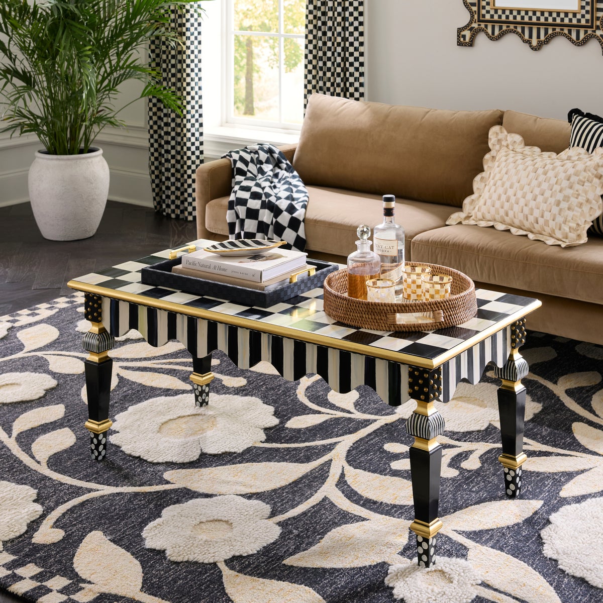 Courtly Check & Stripe Coffee Table - Image 8
