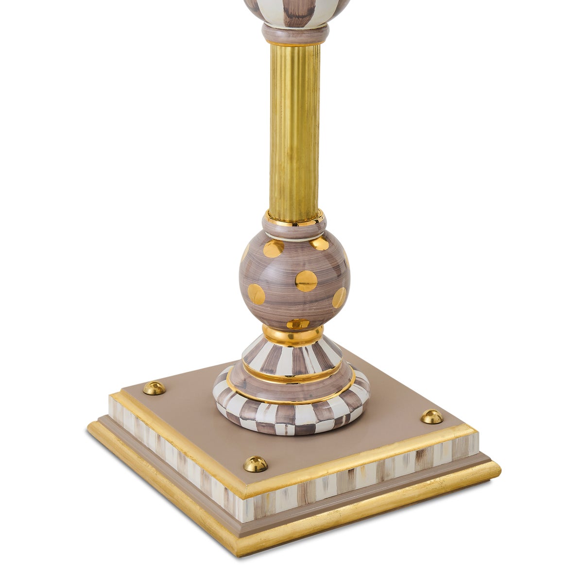 Mocha Brass & Ceramic Accent Table - Image 3