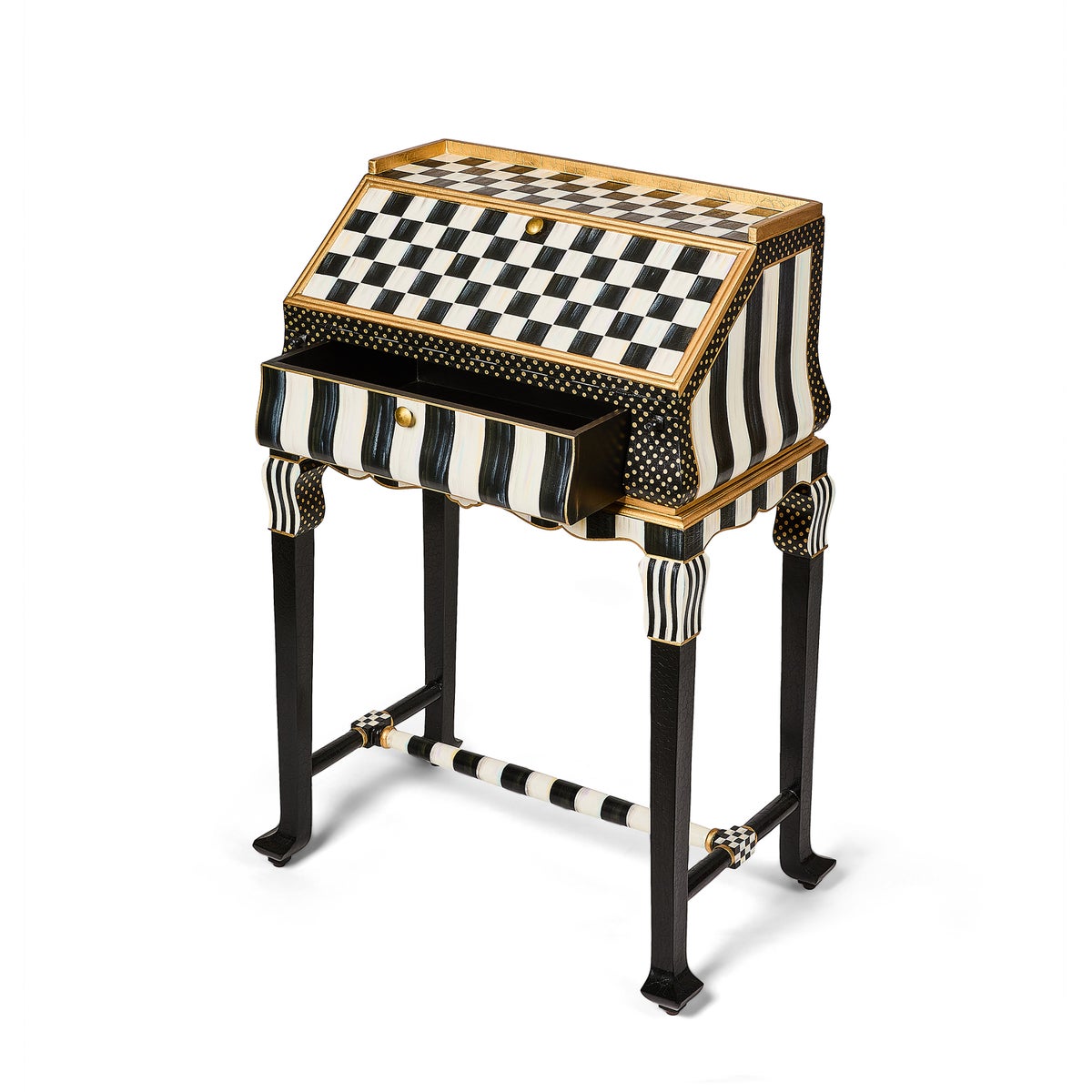 Courtly Check & Stripe Writing Desk - Image 5