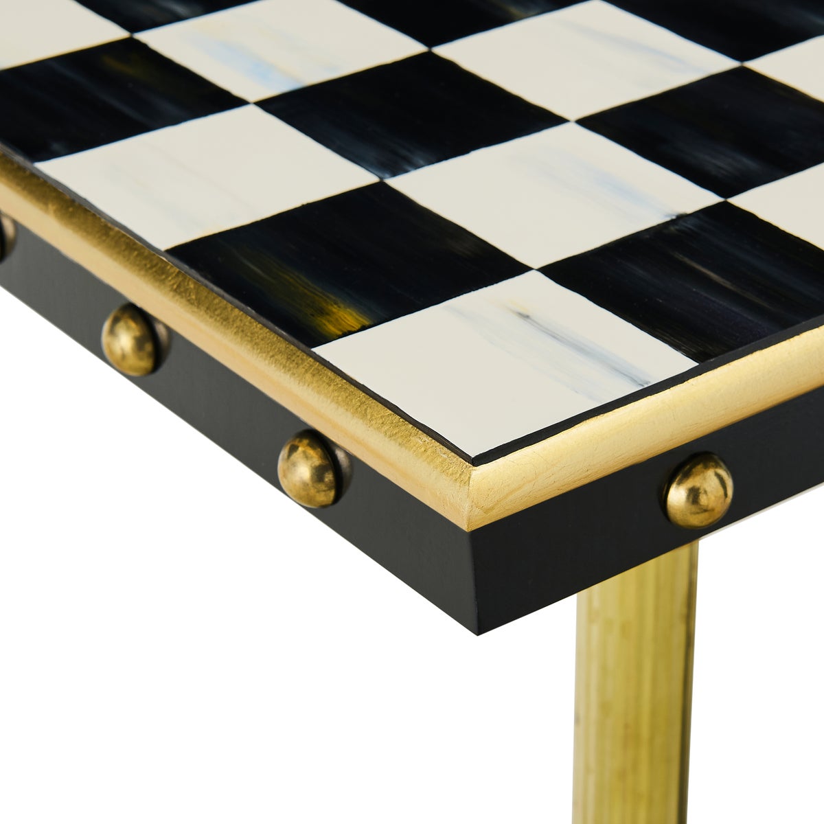 Courtly Brass & Ceramic Console Table - Image 4