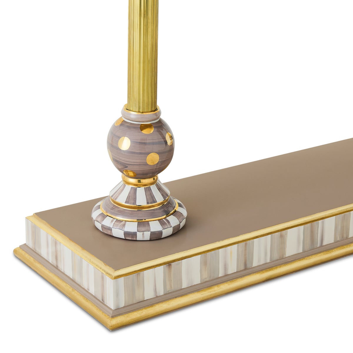 Mocha Brass & Ceramic Console Table - Image 5