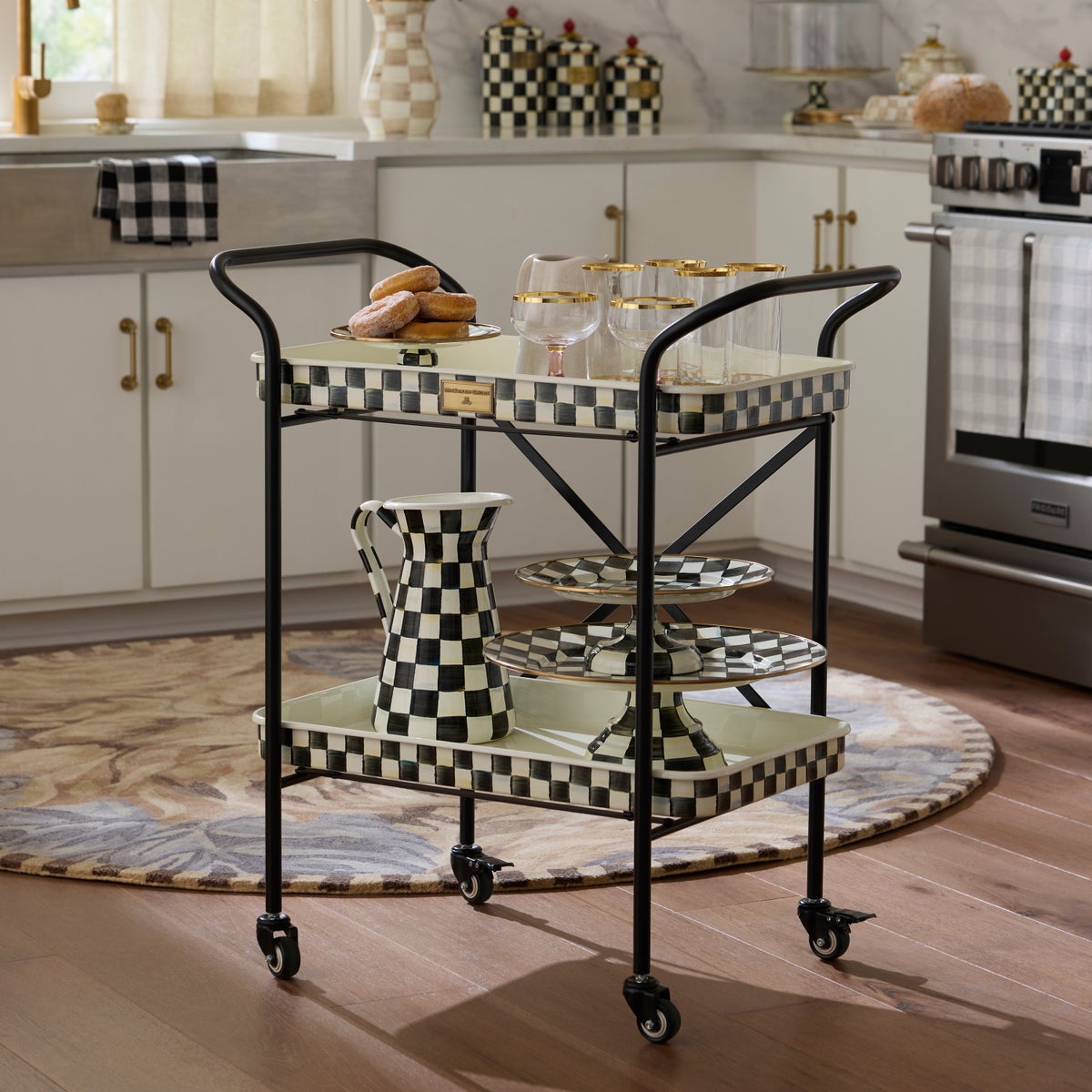 Courtly Check 2-Tier Kitchen Cart - Image 6