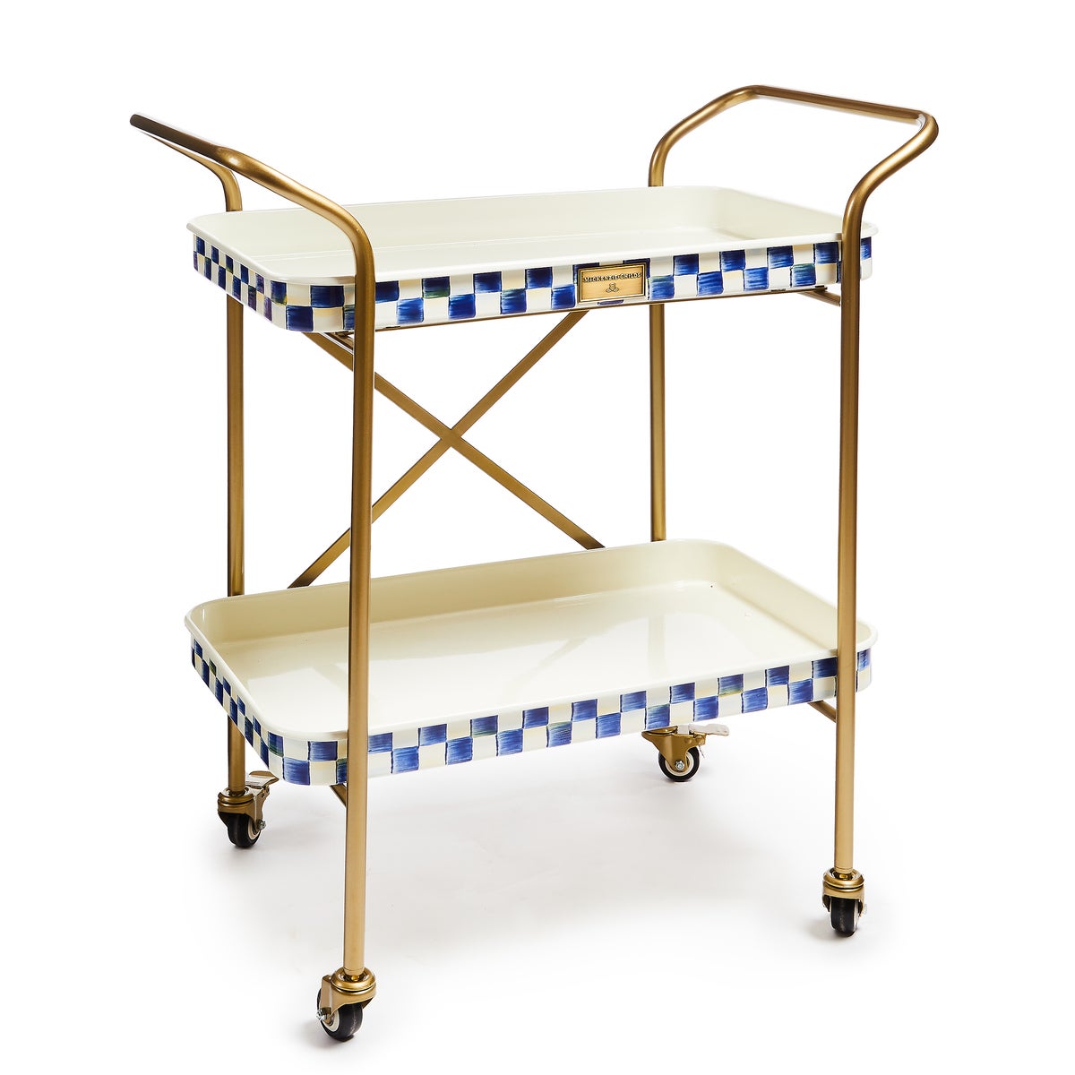 Royal Check 2-Tier Kitchen Cart