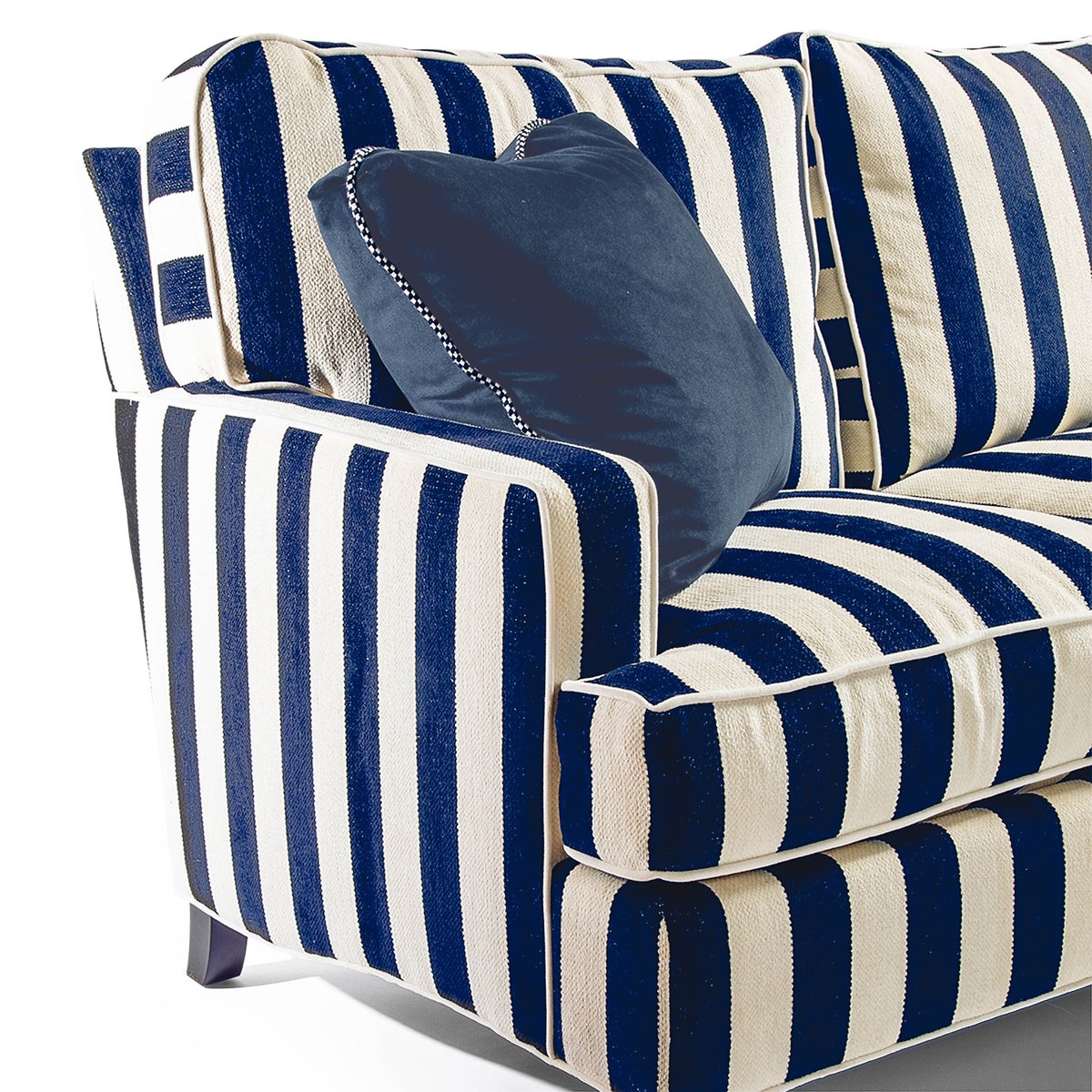 Marquee Navy Stripe 2-Piece Left Arm Chaise Sectional - Image 2