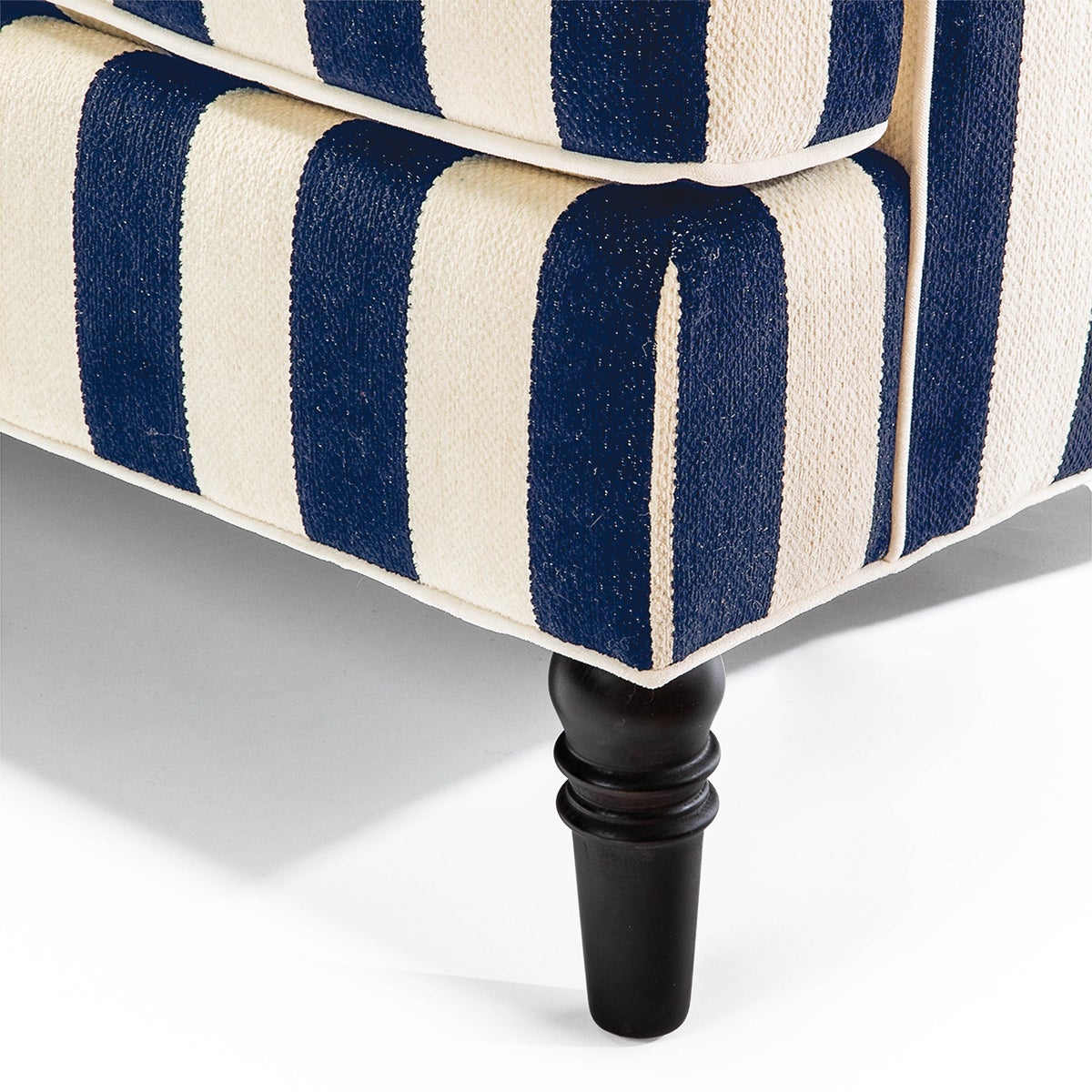 Marquee Navy Stripe 2-Piece Left Arm Chaise Sectional - Image 4