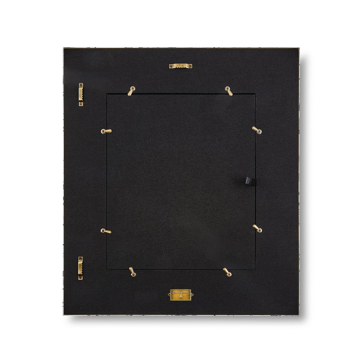 Mocha Check Enamel Wall Mirror - Image 3