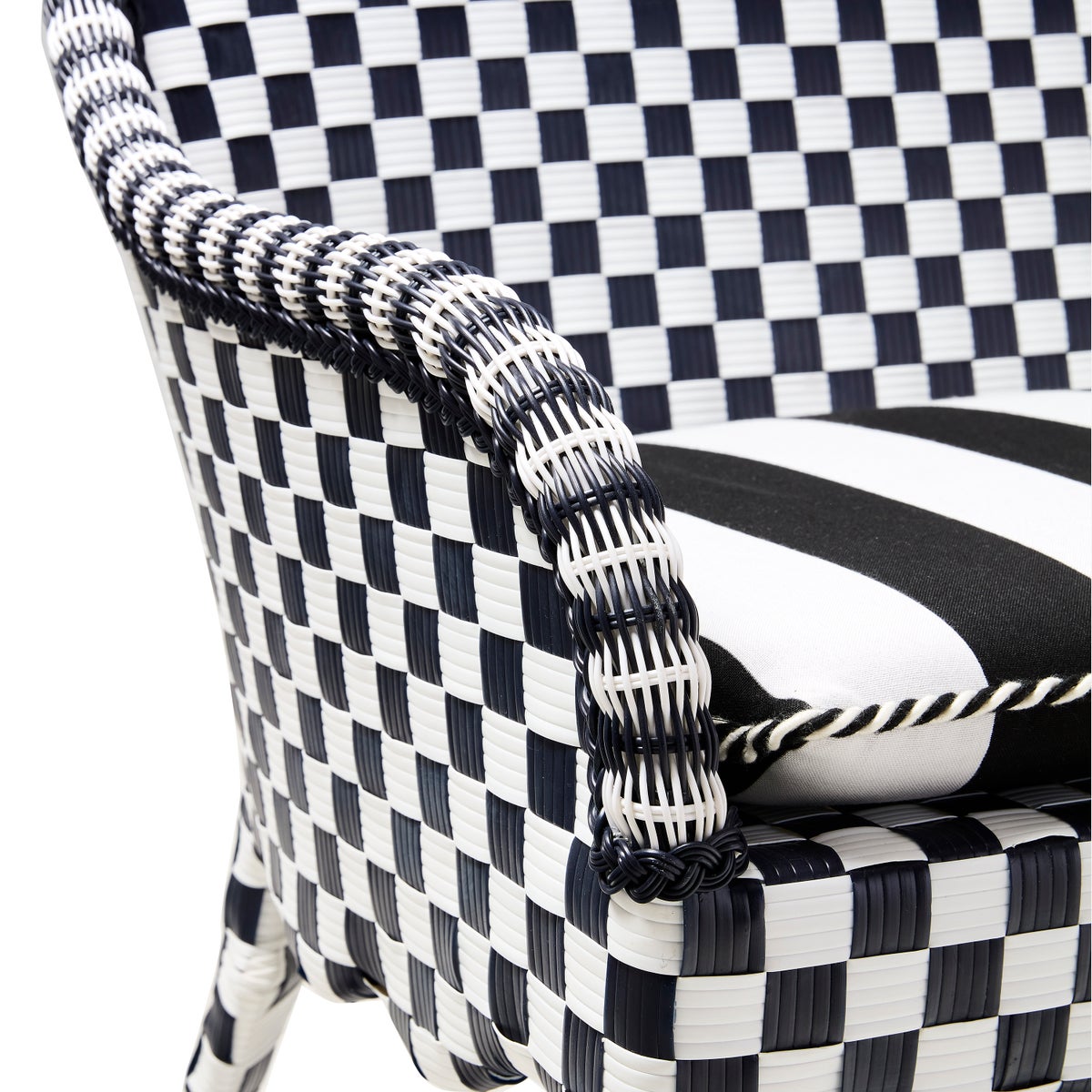 Gambit Check Outdoor Loveseat - Image 5