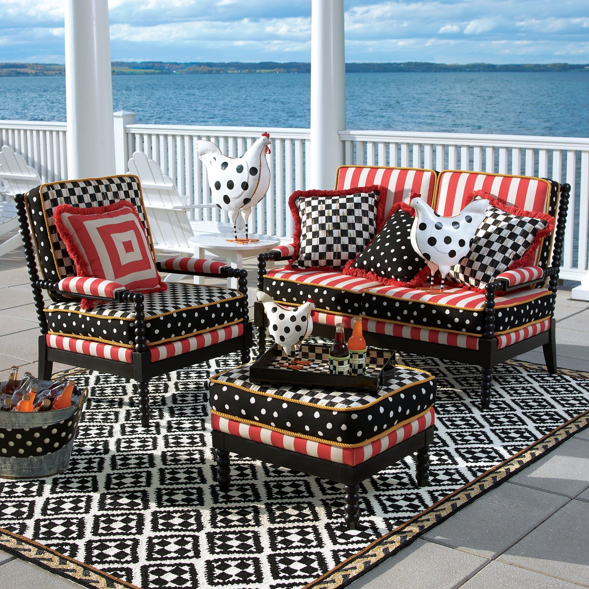 Spindle Cabana Outdoor Loveseat - Image 3