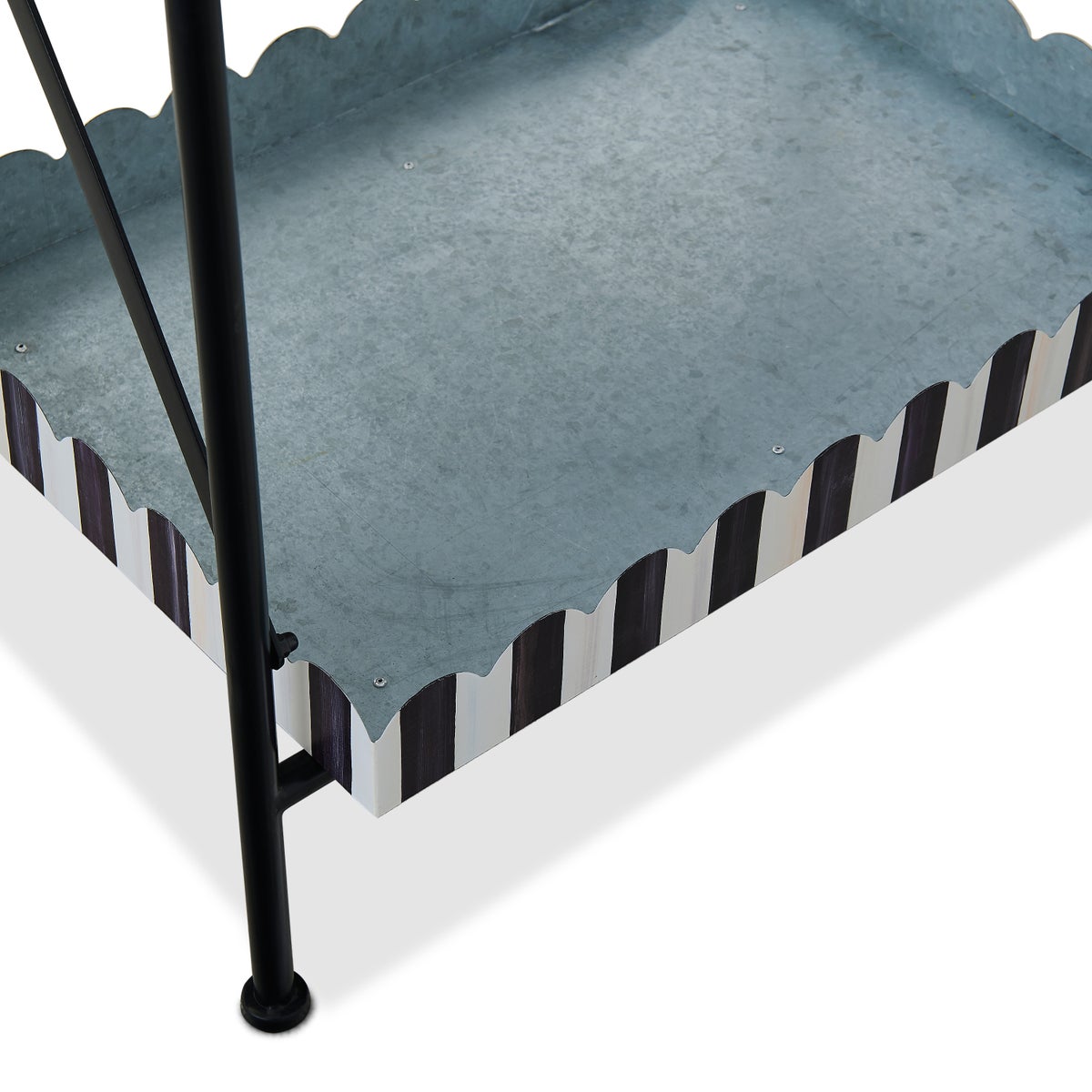 Courtly Stripe Galvanized Indoor/Outdoor Butler - Image 6