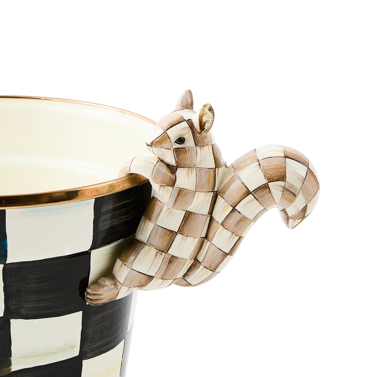 Mocha Check Squirrel Pot Climber