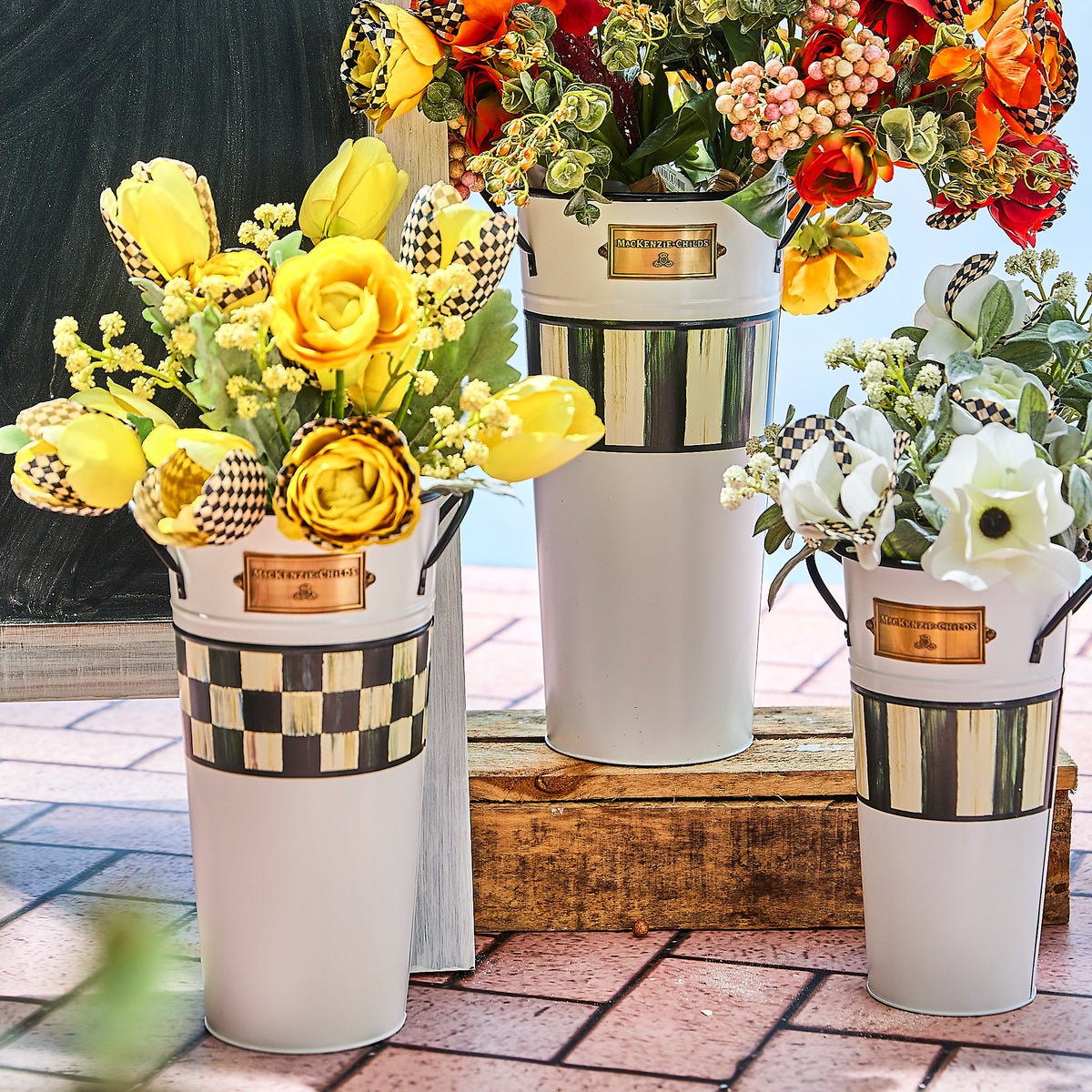 Spectator Galvanized Flower Buckets, Set of 3 - Image 3