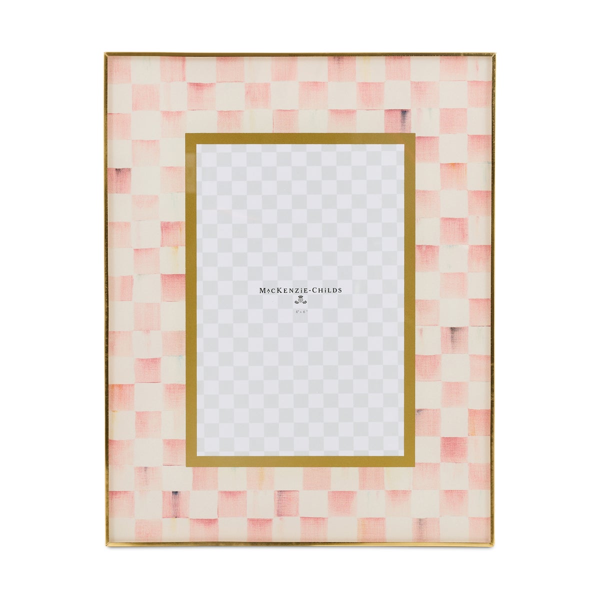 Rosy Check 4" x 6" Glass Frame
