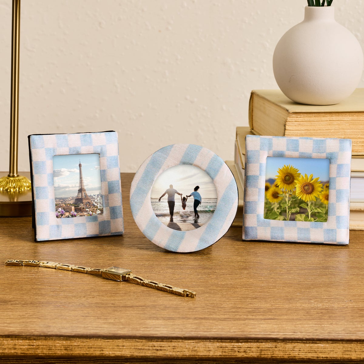 Sky Fabric Frames, Set of 3 - Image 2
