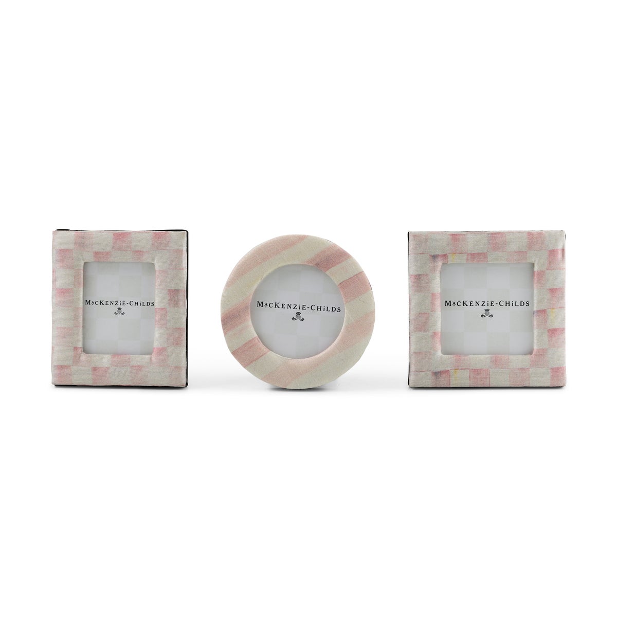 Rosy Fabric Frames, Set of 3