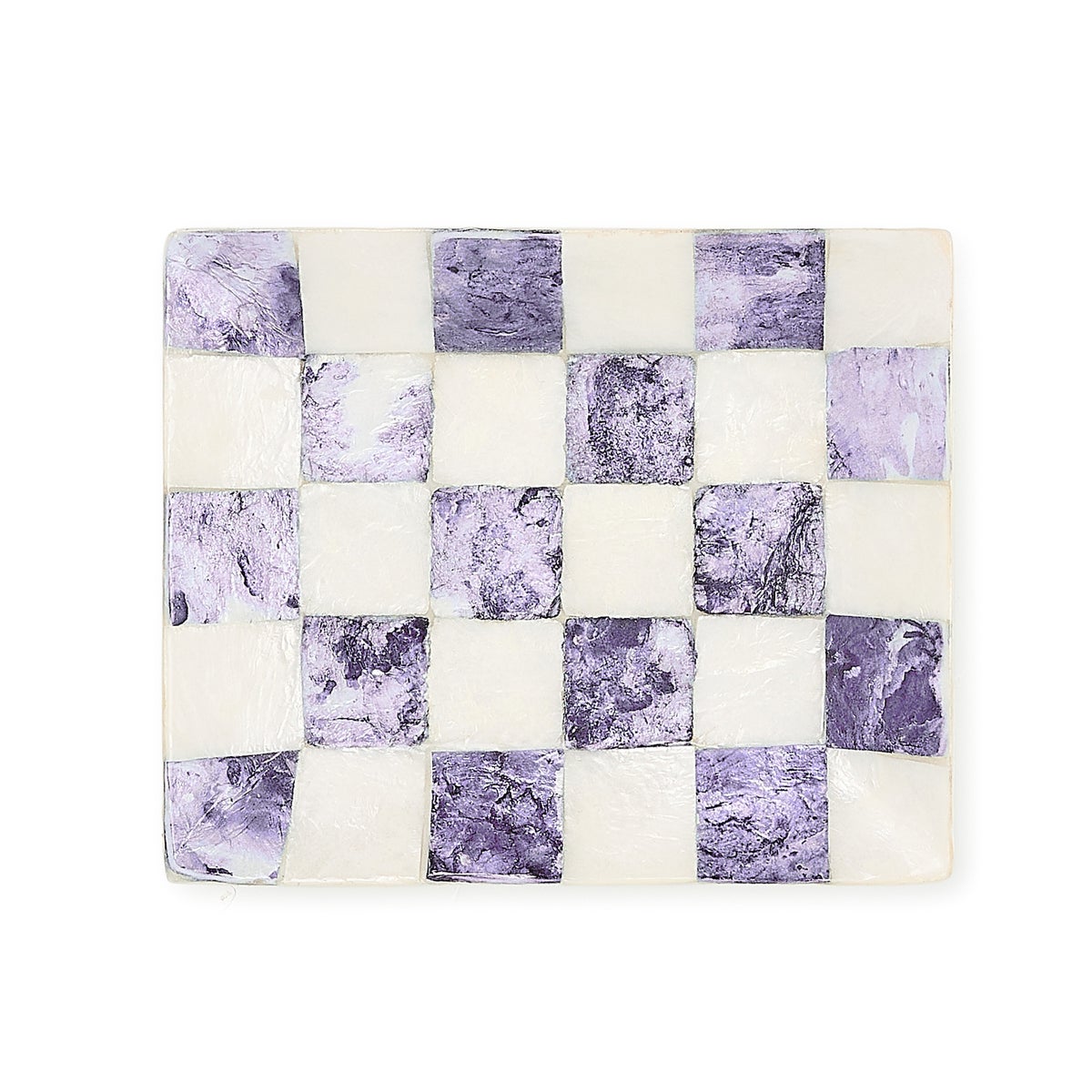 Violet Check Capiz Soap Dish - Image 3