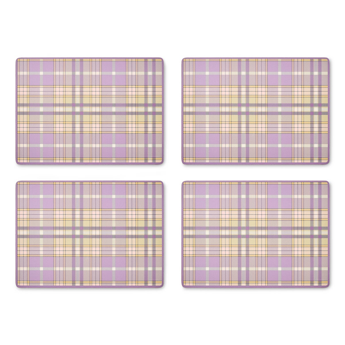 Tartan Violet Cork Back Placemats, Set of 4 - Image 2