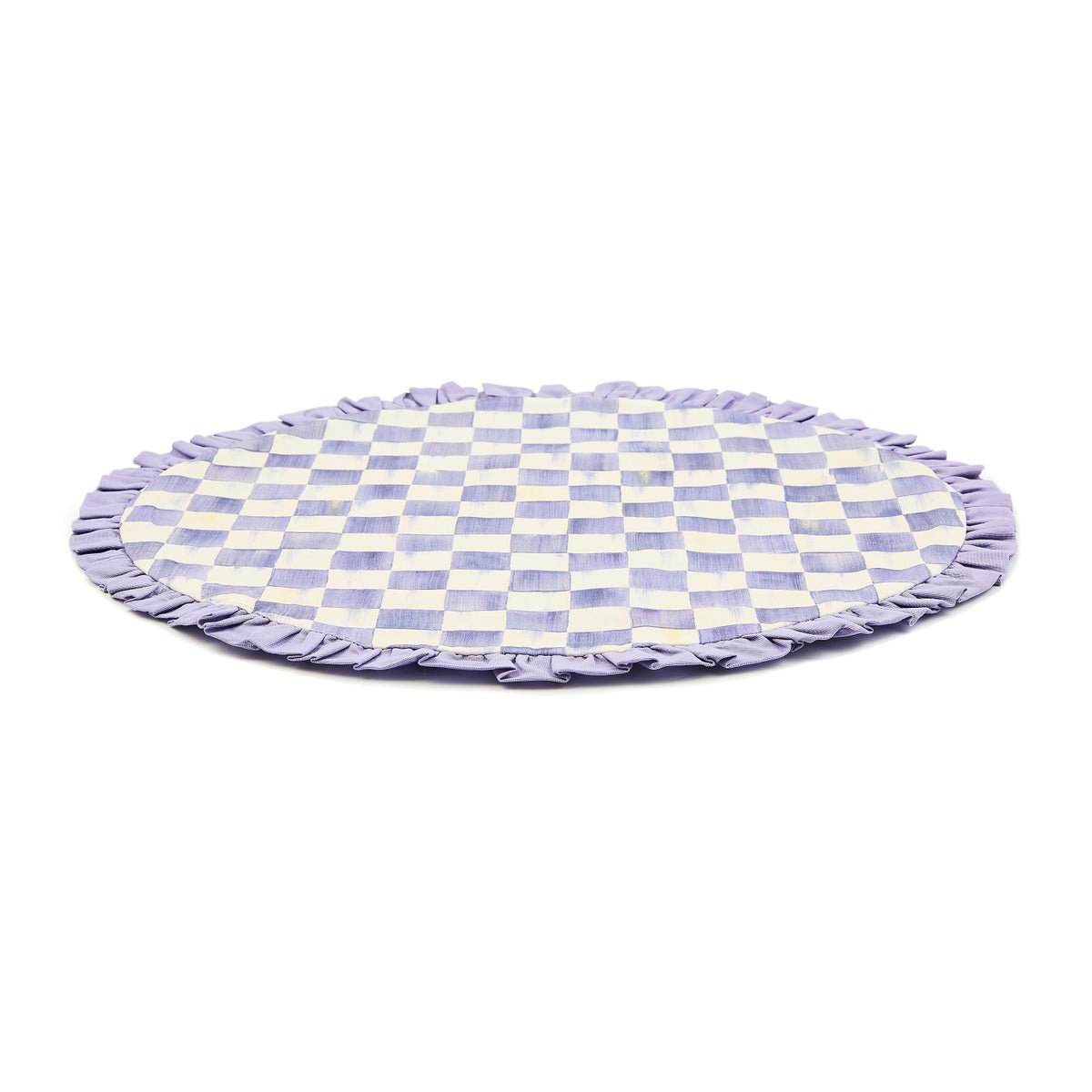 Violet Check Round Placemat - Image 2