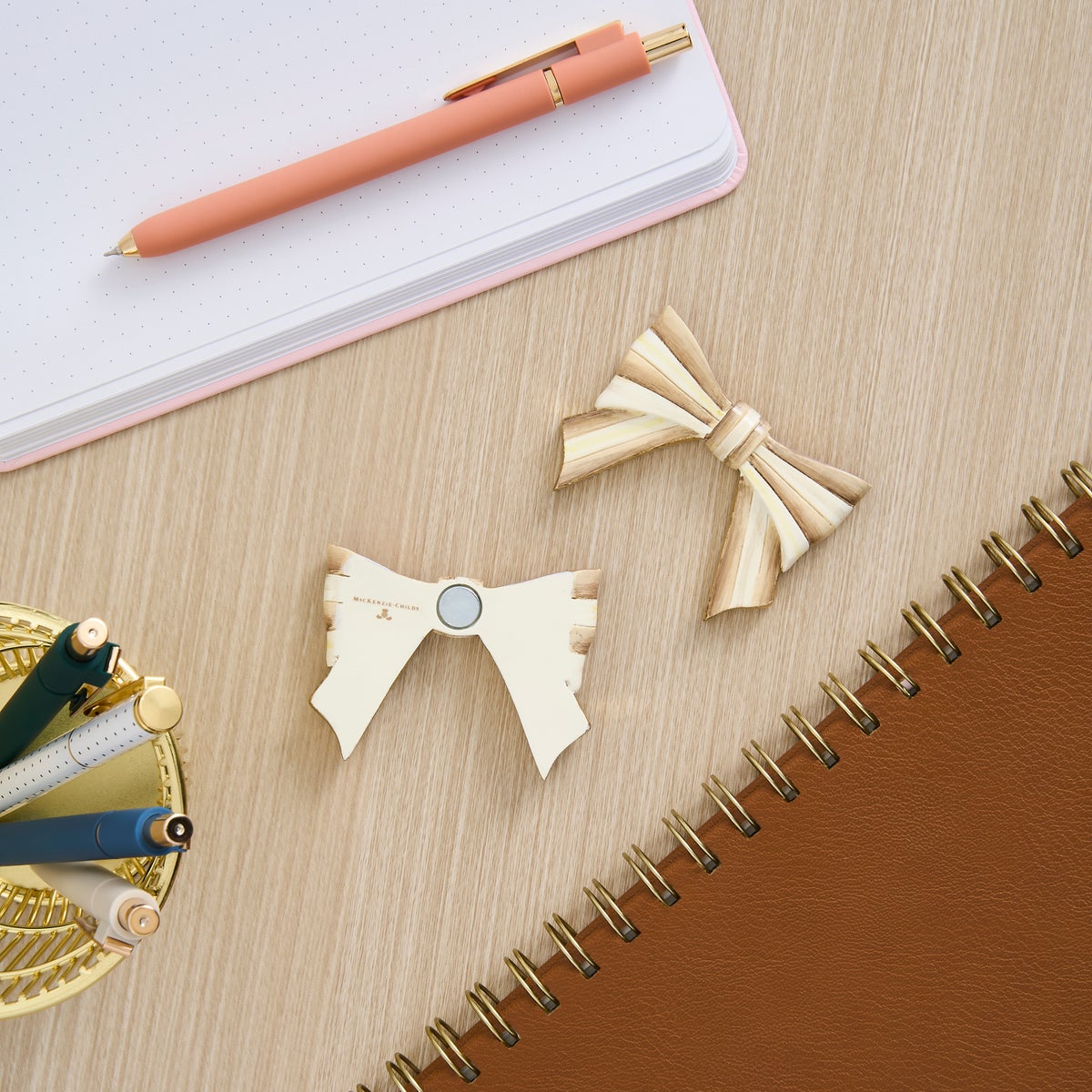 Mocha Bow Magnets, Set of 2 - Image 2