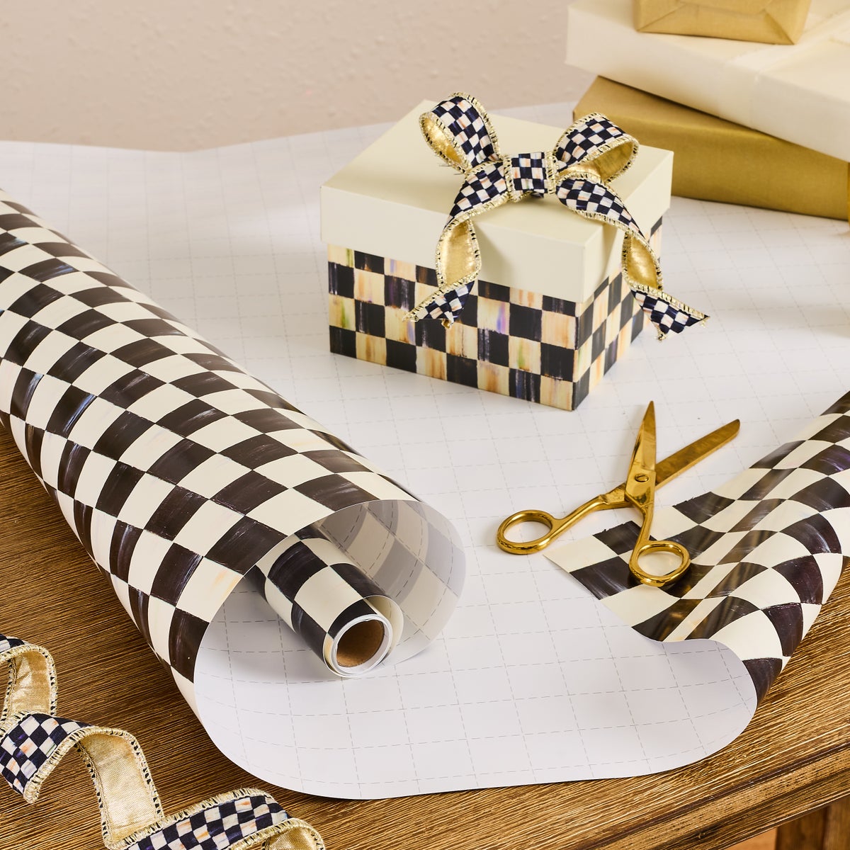Courtly Check Gift Wrap, Set of 2 - Image 2