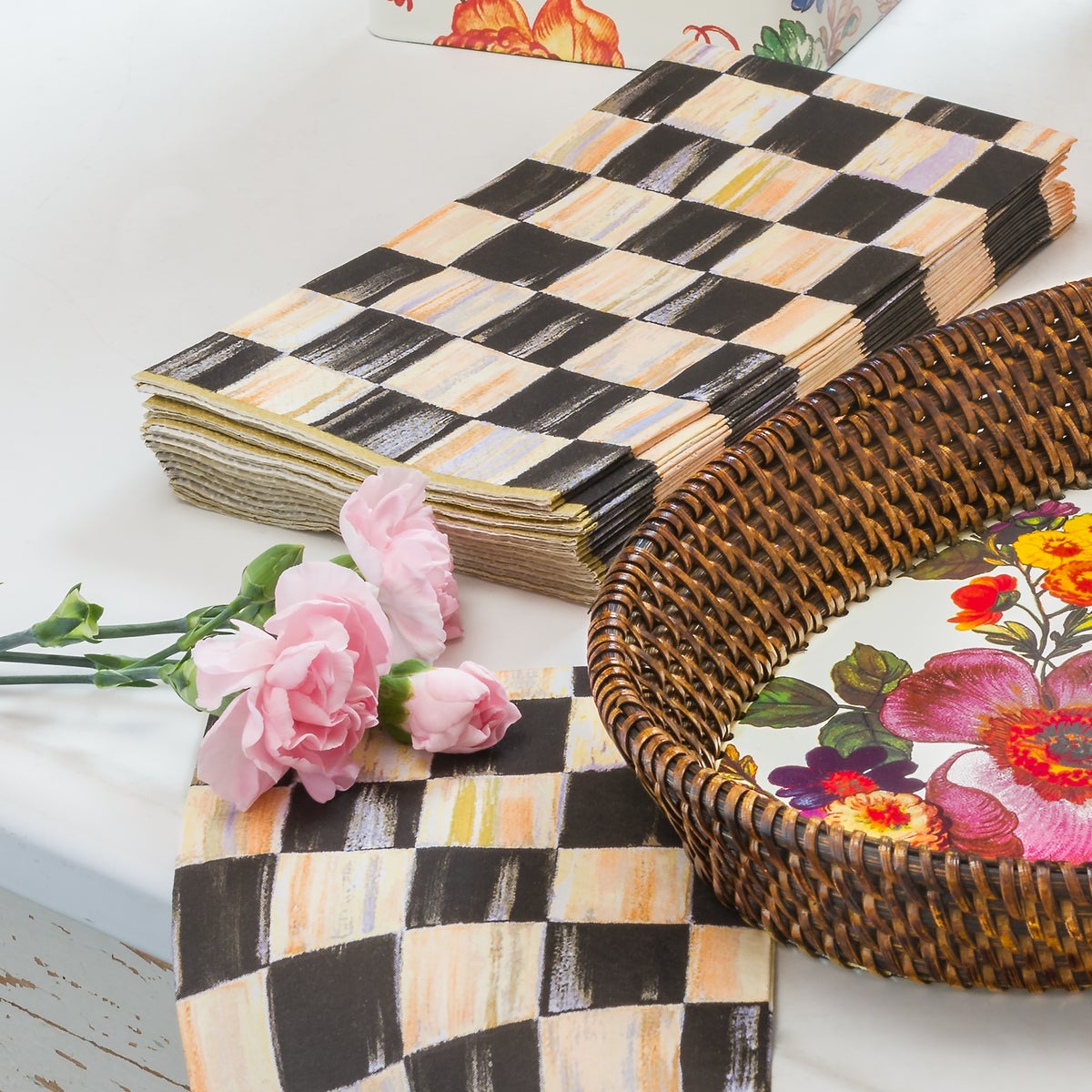 Courtly Check Guest Paper Napkins - Image 5
