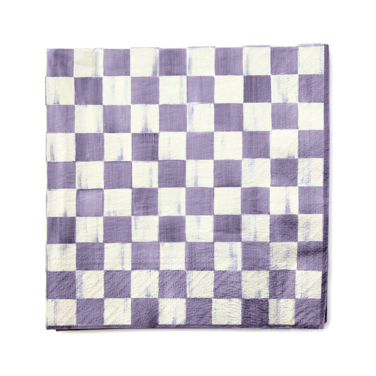 Violet Check Dinner Paper Napkins