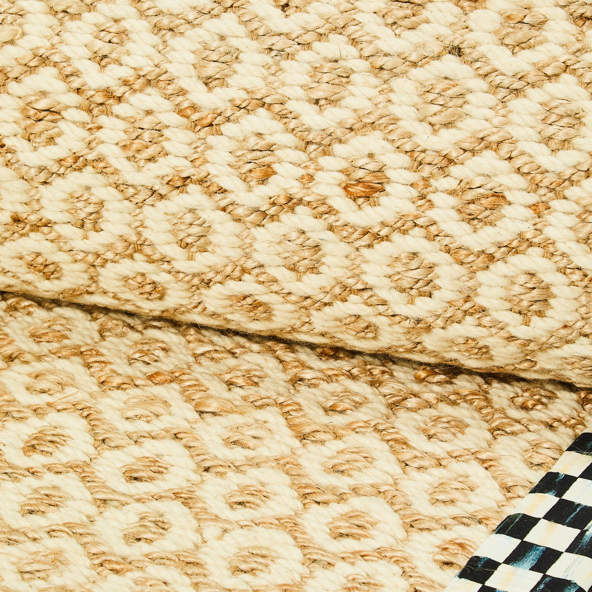 Courtly Check Natural Honeycomb 2' x 3' Jute Rug - Image 2