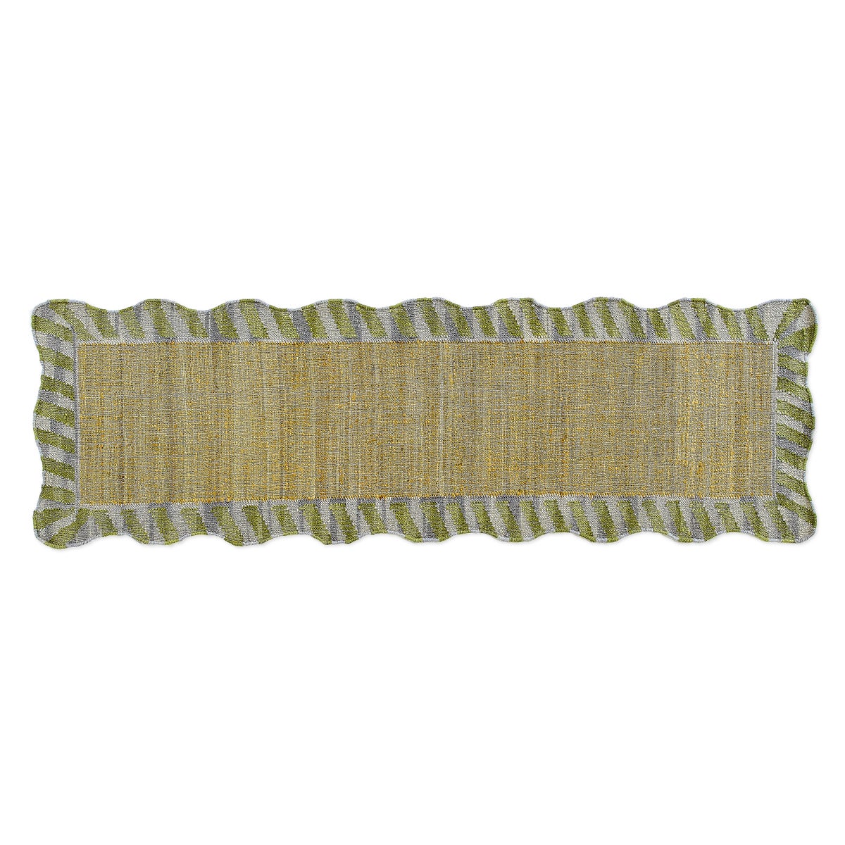Jute Scalloped Purple and Green 2'6" x 8' Runner